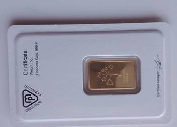 Sztabka złota 5g próba 999,9