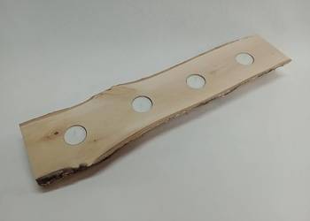 KLIMATYCZNY SWIECZNIK Z DREWNA BRZOZY 3 ŚWIECZKI TEALIGHT S13 56 cm