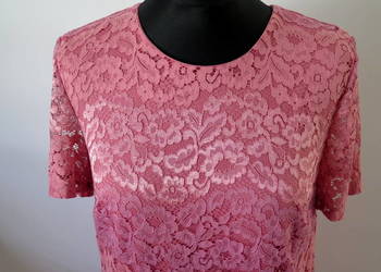 Nowa piękna koronkowa różowa sukienka Mohito, r. S 36