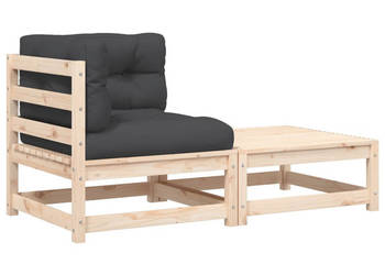 Ogrodowa sofa narożna z poduszkami i podnóżkiem WM-838109
