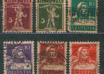 Zn. Szwajcaria Mi 200, 1, 3 - 6  kas 1924