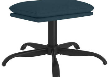 Podnóżek niebieski 60x60x36 cm obity aksamitem WM-341588