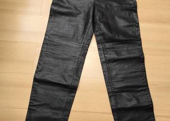 Skórzane męskie spodnie skóra z dawnych lat pas ok 100cm