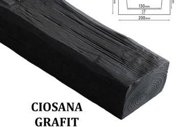 Belka Rustykalna Ciosana 20x13 GRAFIT