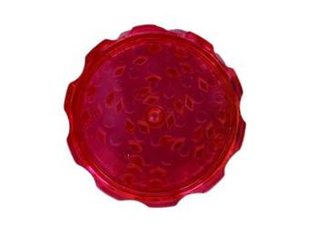 Elegancki Plastikowy Młynek do Suszu CBD Tytoniu 4-Częściowy Czerwony