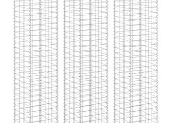 vidaXL Wysokie donice gabionowe, 3 szt., 30x30x200 cm(SKU:151251)