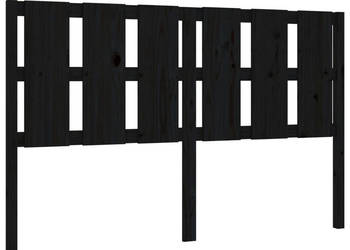 Wezgłowie łóżka czarne 1555x4x100 cm lite drewno sosnowe WM-817999