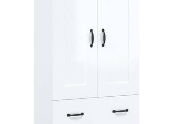 Szafka biała połysk 70x31x115 cm materiał drewnopochodny WM-812579