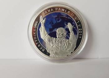20 zł. Papież Jan Paweł II  Beatyfikacja 2011, Ag 925, srebro