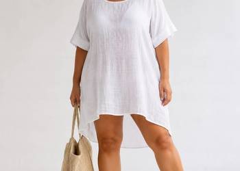 TUNIKA/ KOSZULA bluzka PLUS SIZE plażowa -biust 144cm 4XL