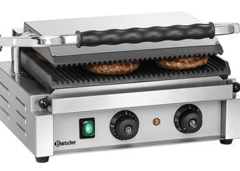 Grill kontaktowy, panini ryflowany z timerem