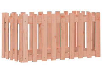 Rabata ogrodowa z płotkiem 100x50x50cm lite drewno daglezjowe WM-832480