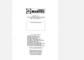 Manitou 635 Turbo, 940L, 1235S 1240L TURBO katalog części PL