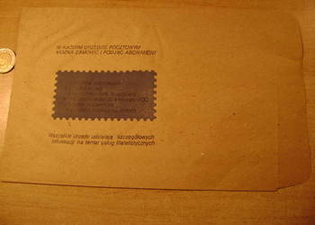 Starocie z PRL Znaczki pocztowe Koperta specjalna do odbioru abonamentu PRL