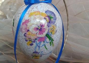 Jajko 12 wielkanocne pisanka decoupage REKODZIELO