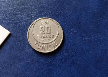 Stare monety 20 frank 1950 Tunezja