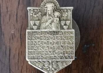 Odznaka Polskiej Młodzieży Akademickiej (lata międzywojenne) Unikat.