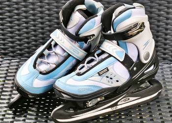 Hy Skate łyżwy regulowane rozmiar 37-40 Ochraniacze na ostrza. Jak nowe..