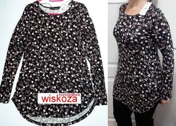 Bluzka tunika czarna kwiaty XS 34 KappAhl nowa z metką 79,99