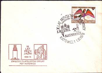 Koperty okol.  Katowice - Erfurt  1967     2  szt