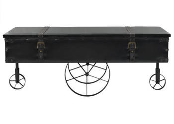 Stolik kawowy MDF i drewno jodłowe 110 x 55 x 43 cm WM-245761