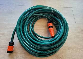 Wąż ogrodowy 1/2" 15 m GO/ON + zestaw zraszający (używany; na gwarancji)