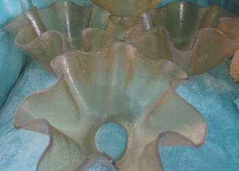 Żółte klosze vintage  5 szt