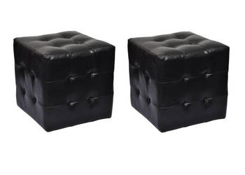 Taborety w kształcie kostek czarne WM-60740