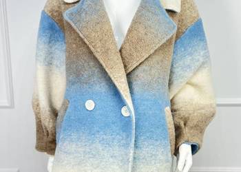 Płaszcz damski błękitny ombre wiosna lato 2024