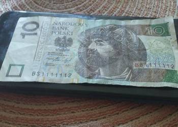 Banknot kolekcjonerski 10zl sześć jednakowych liczb Banknot kolekcjonerski 10zl sześć jednakowych liczb