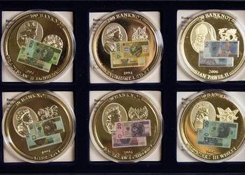 6x MONETA Banknot Mieszko Chrobry Paweł Kazimierz Zygmunt Jagiełło CERTYFI