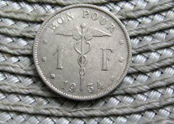 Belgia 1 Frank 1934r