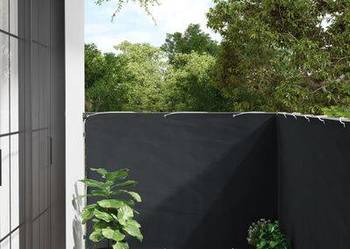 vidaXL Parawan balkonowy, antracytowy, 120x300 cm, tkanina Oxfor（sku134872）