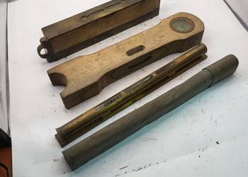 3 SZTUKI STARYCH POZIOMIC POZIOMICA ZABYTKOWA MOSIĄDZ