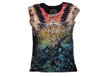 Piękna kolorowa damska bluzka t-shirt in vein r. M