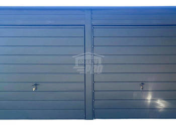 Garaż blaszany 6x6m - 2x brama - antracyt - dach spad w tył  GP680