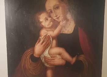 Madonna olej na desce XVIII/XIX wiek