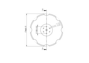 Talerz do agregatu talerzowego, zębaty 460 mm, 5 otworowy, grubość 5 mm DL…