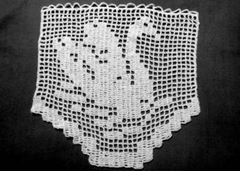 ŁABĘDŻ Ozdoba szydełkowa 2 x ok. 75 x 43 cm