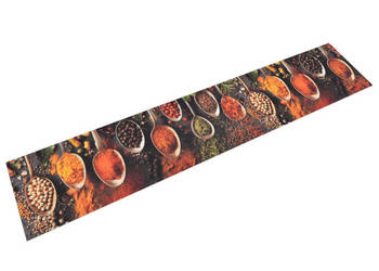 Dywanik kuchenny wzór w łyżeczki z przyprawami 60x300 cm WM-136545