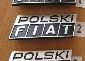 Emblemat logo znaczek POLSKI FIAT. NOWY ORYGINAŁ Polski Fiat 126p przód