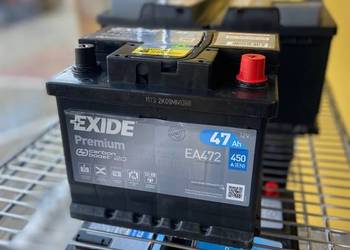 Akumulator 47Ah 450A Exide Premium EA472 PRAWY PLUS TCZEW