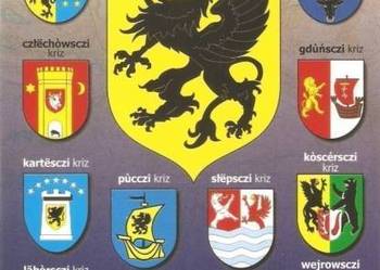 POCZTÓWKA - KASZUBY - HERBY KASZUBSKICH POWIATÓW