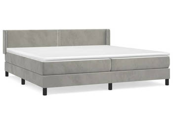 Łóżko Z Materacem Szare Kontynentalne DO Sypialni 200x200cm WM-3130919