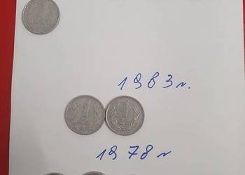 Monety aluminiowe 1 zł 1982r 1983r 1978r Monety aluminiowe 1 zł 1982r 1983r 1978r