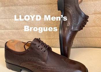 Lloyd brązowe męskie oxfordy brogues ze skóry 9,5