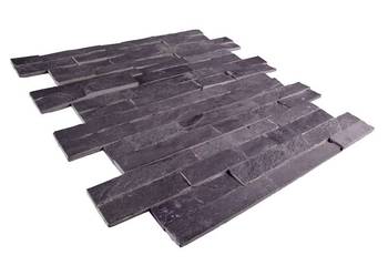 Panel ścienny łupek czarny black slate 10x36 ściany elewacje