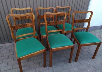 Krzesła ART-DECO Stare Antyk Komplet 6 Sztuk Po Renowacji.