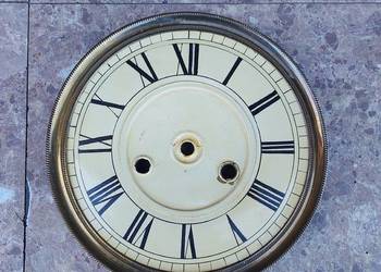 732 Tarcza starego zegara 18,5cm 57/32 ramka mosiężna