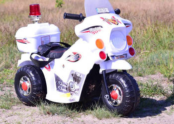 Pierwszy motorek MOTOR CHOPPER NA AKUMULATOR dla dzieci zabawka pojazd biał
